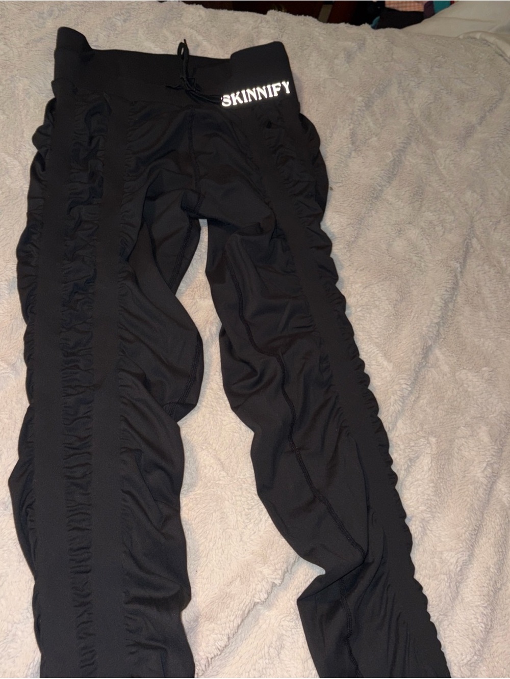 NWOT SKINNIFY Black Resistance Ruched Leggings Sculpting High Waist XXL 2XL